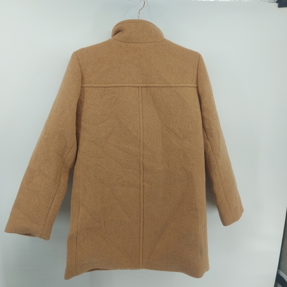 J. Crew Wool Blend Button-neck city coat Tan Size 6 - Picture 9 of 11
